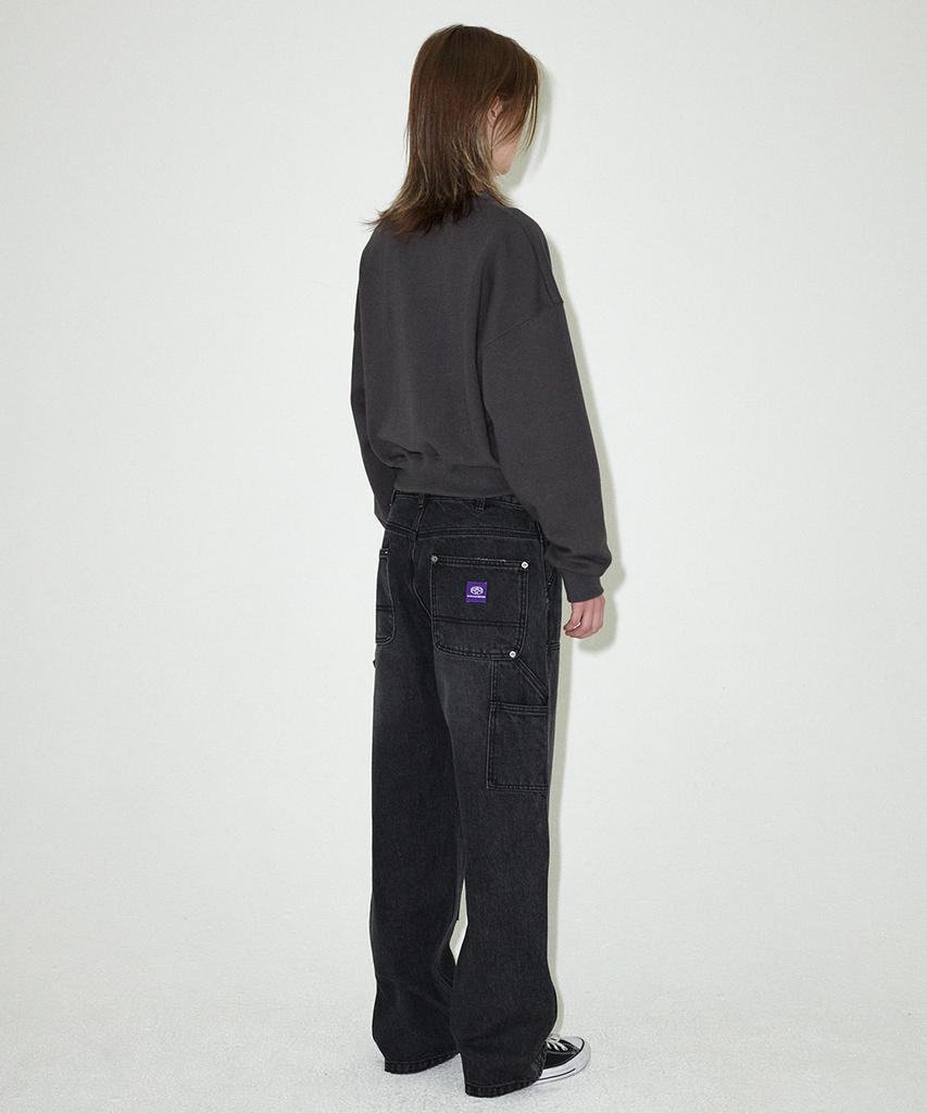 MAHAGRID Double Knee Denim Pant Black(Mg2Efmd112A)