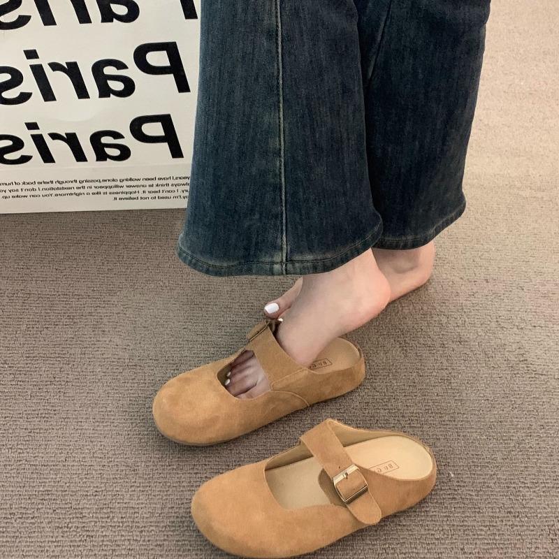 Boken Flip-flops Summer and Spring Thick-soled Shoes Muller and Mary Jane Shoes Half Slippers