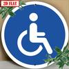 Blue White Wheelchair Aluminum ADA Sign Indoor Outdoor Heavy Duty Wall Decor for Public Buildings Accessible Entrance Directio