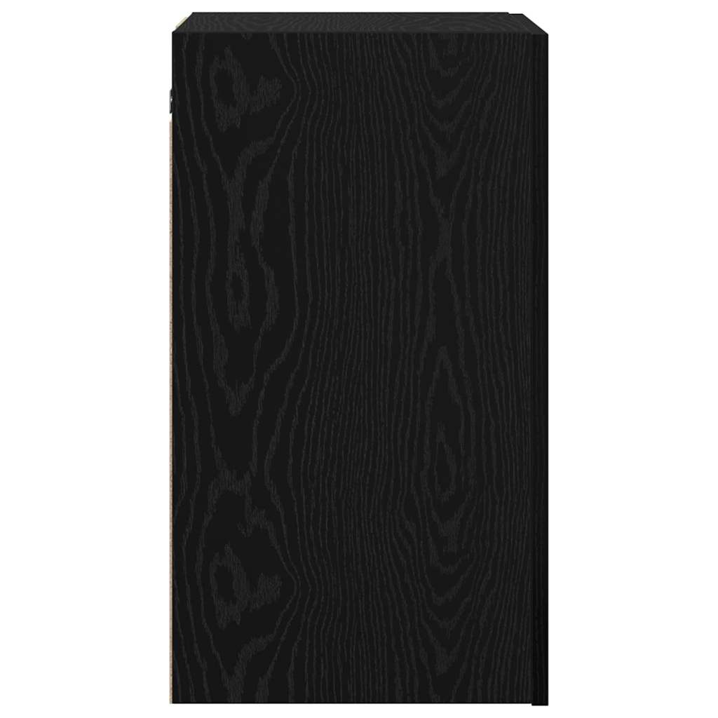 Wall Mounted TV Cabinet Black Oak Effect 30.5 x 30 x 60 cm