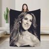 Celines Dions Super Warm Blanket  Kids Plush Throw Blanket Funny Home Decor Flannel Bedspread Sofa Bed Cover