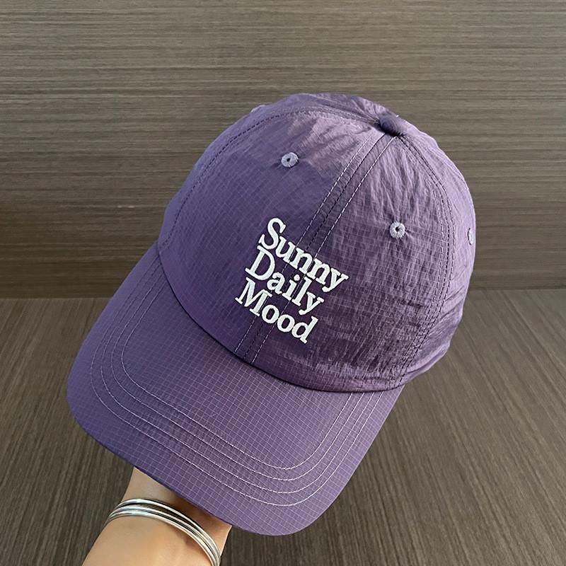 Outdoor Quickdry Embroidered Baseball Cap With Letter Embroidery Design For Women And Men фиолетовый