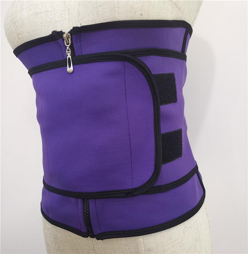 Yoga Waist Shaping and Fitness Belt with Zipper and Velcro for Sweat Relief