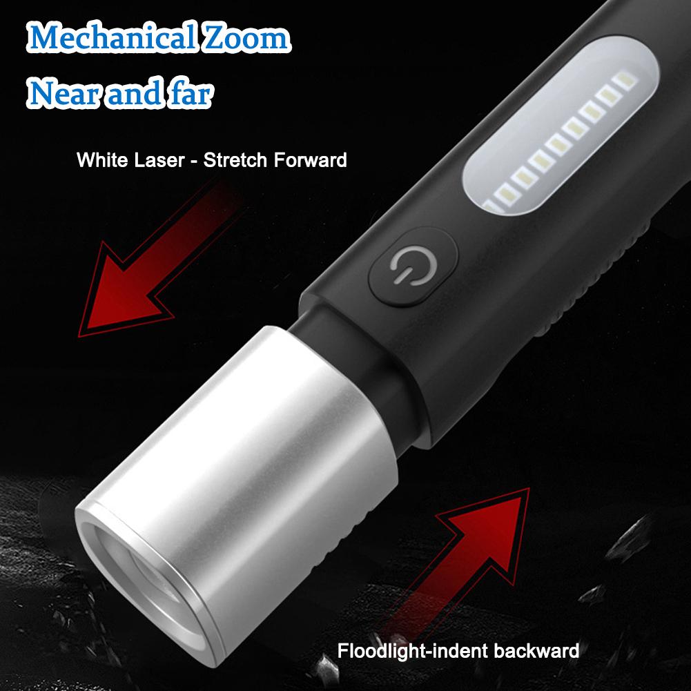 Multi-Functional Flashlight with Charging Cable with Strong Light And Soft Side Lamp for Outdoor Work And Camping