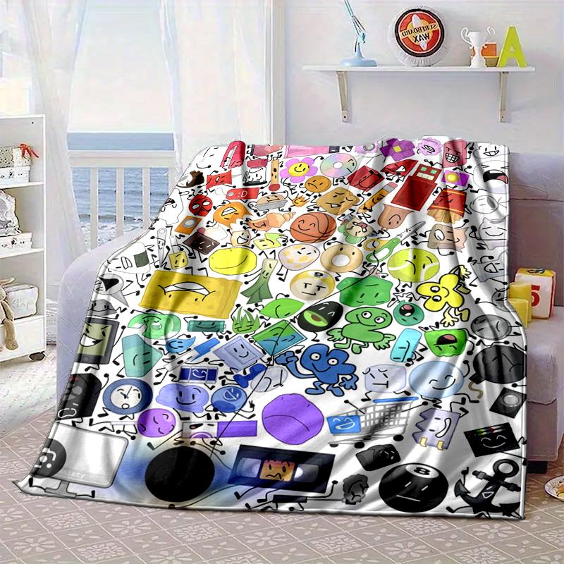 Colorful Dream Island Collage Blanket Flannel Blanket for bed, sofa, Camping, Hiking, Picnic Essentials, gift for family Fan gifts