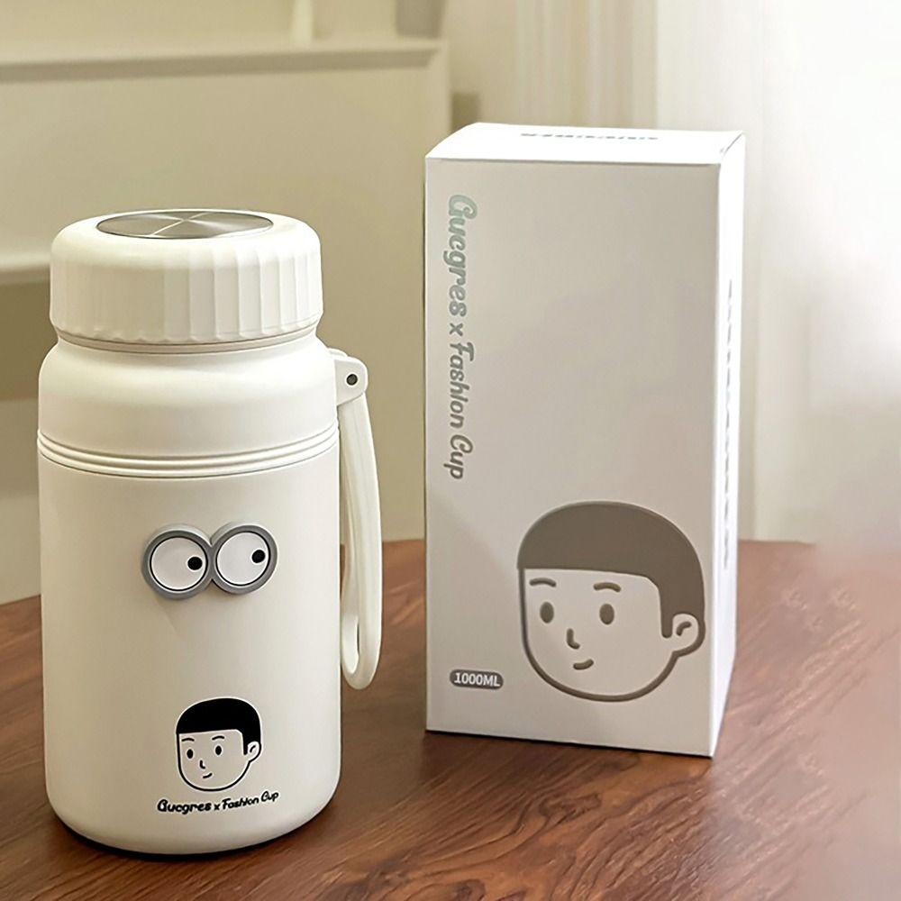 

с ремешком на руку термобутылка 30 унций чашка для кофе и чая портативная вакуумная чашка для студенческой пары подарки STYLE B -WHITE