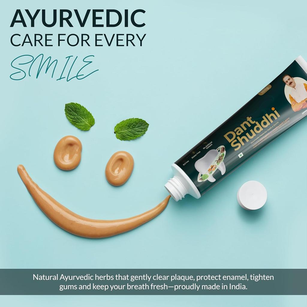 Jeena Sikho Dant Shuddhi Paste Herbal Toothpaste For Teeth Gums Plaque Removal Fresh Breath Whole Mouth Care 100 g