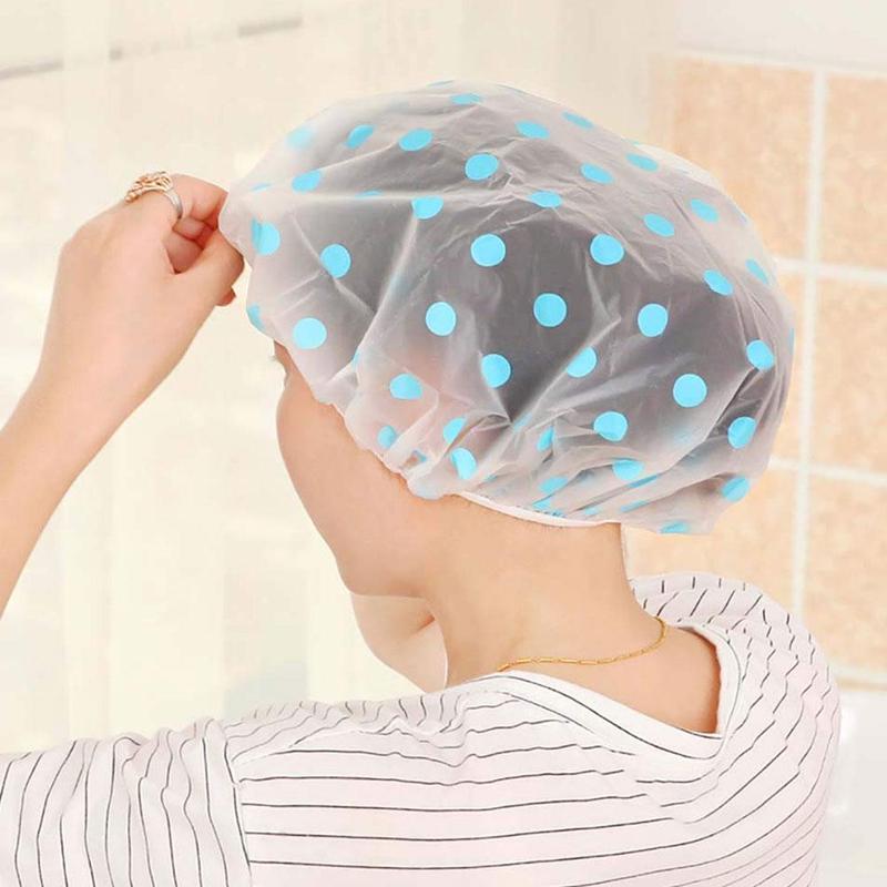 Elastic Waterproof Shower Cap Hat Bath 