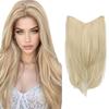 22 Inch Synthetic One-Piece Hair Extensions | Inward-Curled Ends | BB Clips Easy Wear, No Damage | Instant Volume & Length
