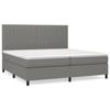 3131618 vidaXL Divan Bed with Mattress Dark Grey 200x200cm Fabric