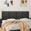 824752 vidaXL Wall-mounted Headboard Black 166x3x63 Cm Solid Pine Wood