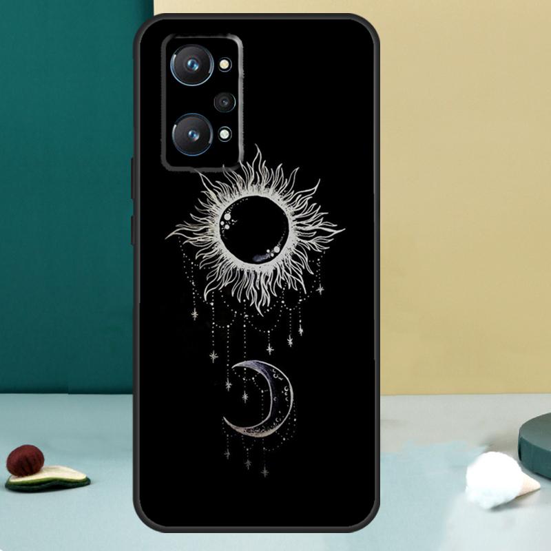 Vintage Moon and Sun Stars For Realme 13 12 10 11 14 Pro Plus GT 6 5 6T GT7 Pro C55 C53 C51 C21Y C25S C75 C67 C61 Case