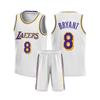 Lakers Crew Neck White Basketball Jersey No.8 Kobe Bryant