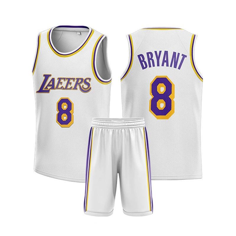 Lakers Crew Neck White basketball jersey No.8 Kobe Bryant 22