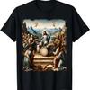 Jesus Playing Drums, Funny Christian Drummer Painting T-Shirt