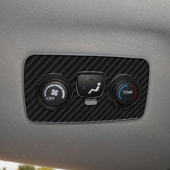 Carbon Fiber Interior Seat Heated Control Cover Trim For Toyota Sienna