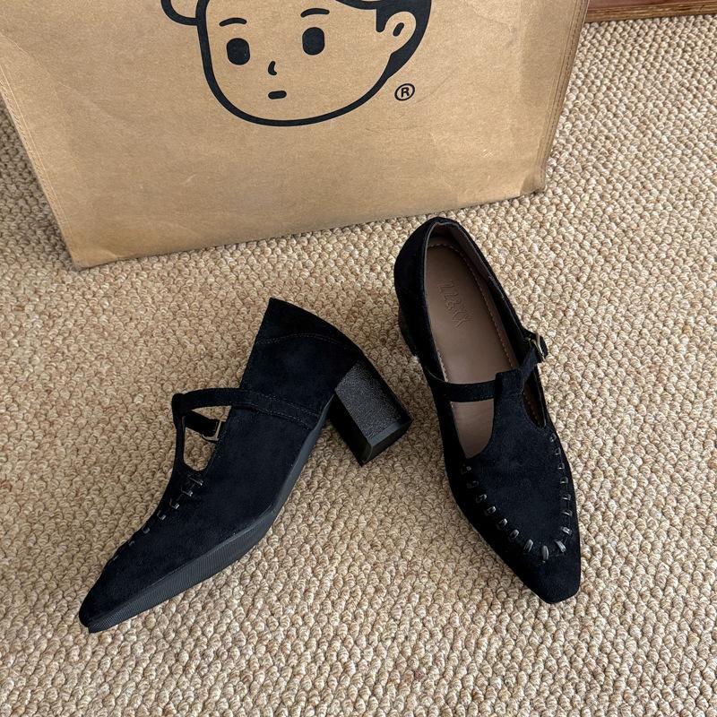 Inner Height Increase Retro Temperament Single Shoes Women's Shoes Spring and Autumn 2025 New Models with Skirt Design Mary Jane Shoes