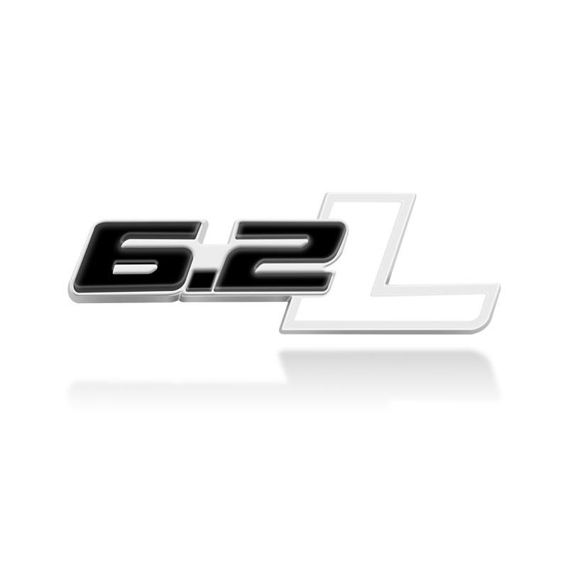 1Pcs 3D Metal 6.2 L 6.2L Logo Car Fender Emblem Side Rear Trunk Tail Badge Sticker For F150 Chevrolet C7 Camaro 6.2L Accessories
