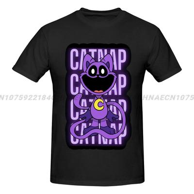 Catnap Cat Nap Poopy Time Oversized T-shirt New Streetwear O-Neck Cotton T Shirt Y2k Top Clothing