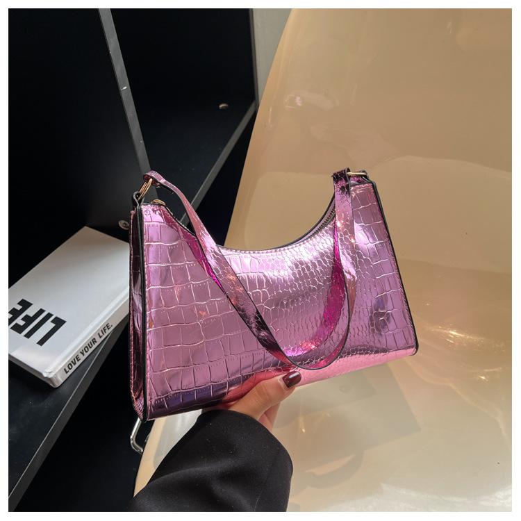 

Underarm bag women s bag foreign style women s bag 2024 popular new trendy fashion retro shoulder bag solid color soft surface small square bag рожевий