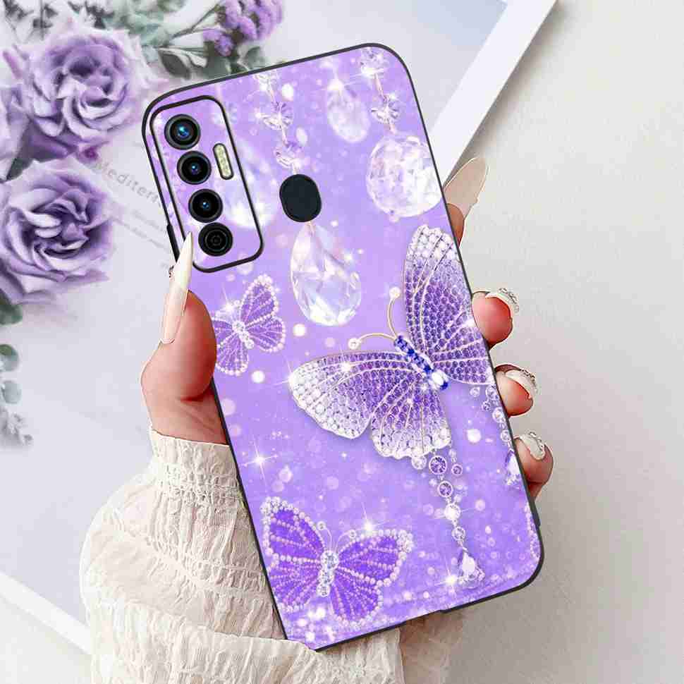 Cute Cat Cover For Tecno Camon 17 Case CG6 CG6j Silicone Soft Protection Shell For Tecno Camon 17 Camon17 Back Cover Casing 6.6"
