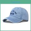 Boné de Beisebol Nyc Denim Com Letras Bordadas Ajustável Proteção Solar Para Homens e Mulheres