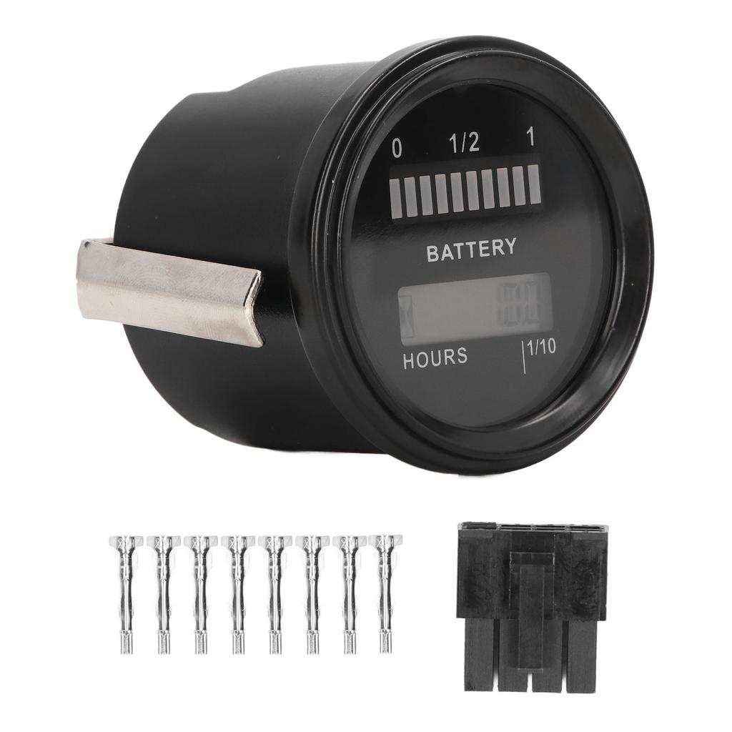 Digital Battery Indicator Hour Meter Multifunctional Gauge IP65 Waterproof for Electric Cars Carts