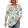 Womens Tops 3/4 Sleeve With Buttons Casual Blouses Summer Outfits Beach Vacation Clothes
