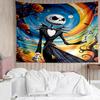 The-Nightmare-Before-Christmas Print Tapestry, Backdrop, Easy Setup, Ideal for Bedroom, Office & Living Room, with Aesthetic Wall Hanging Decor.