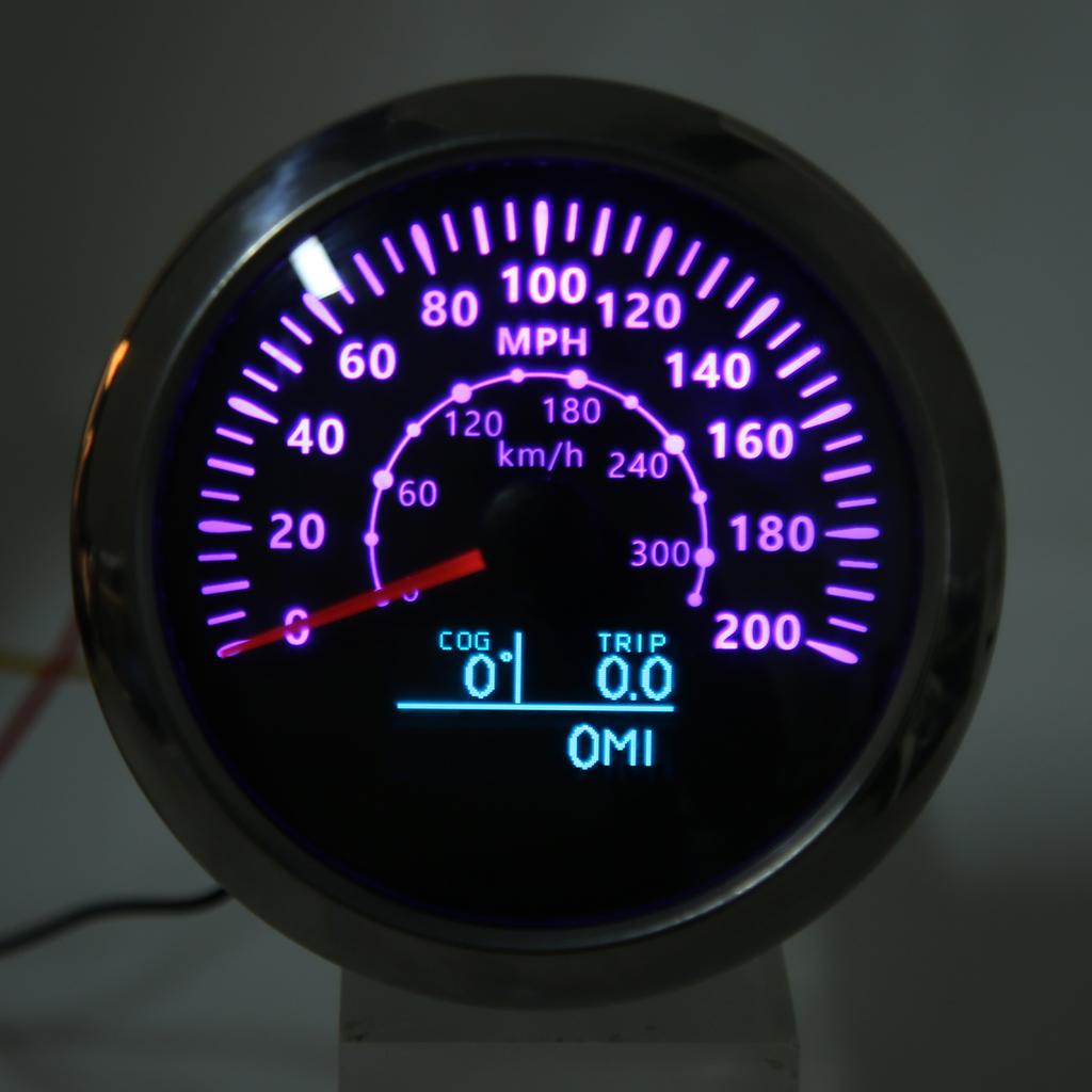 85mmCelsius3.35in GPS Speedometer 0‑160MPH 0‑240KMCelsiusH LCD Screen IP67 Waterproof   for Cars Boats RVs  9‑32V