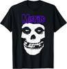 Misfits – Camiseta con Logo de Calavera Morada para Hombre Mujer Tops