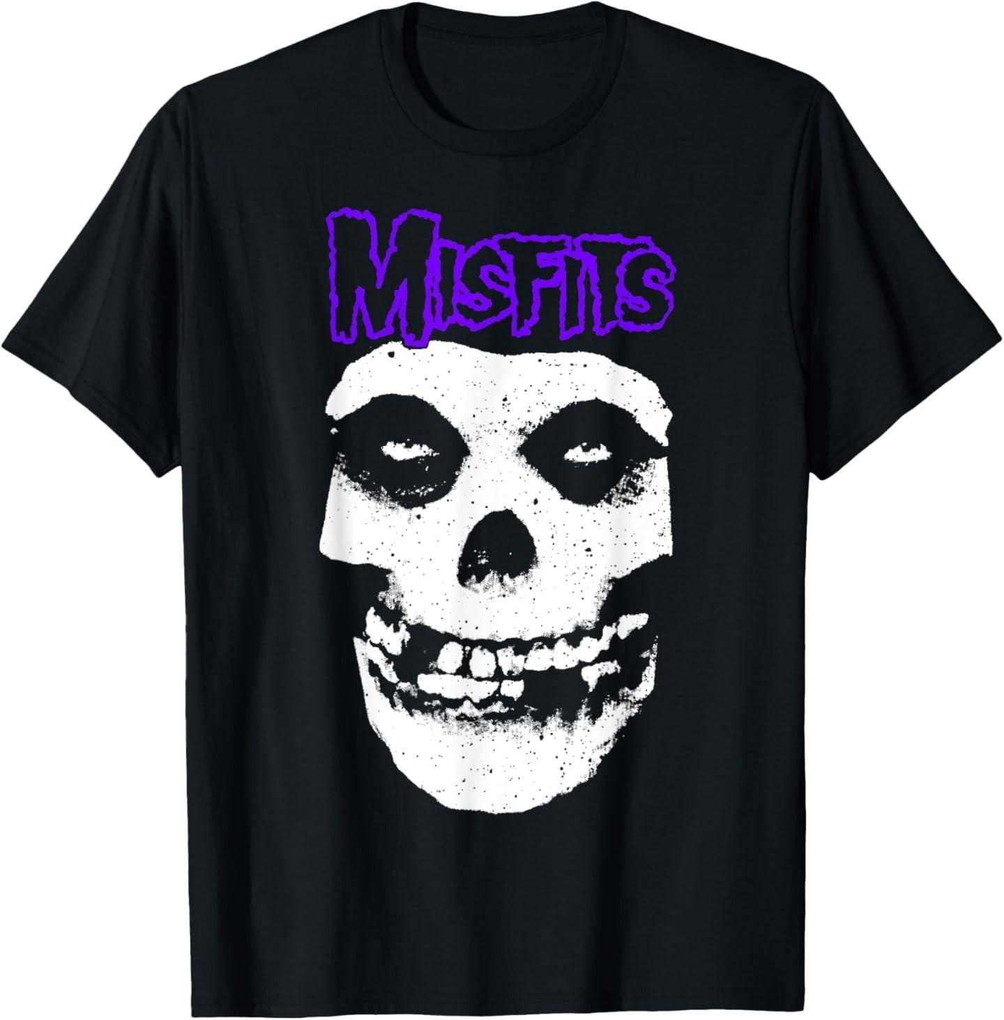 Misfits – Skull Purple Logo T-Shirt Mens Womens Tees Top M