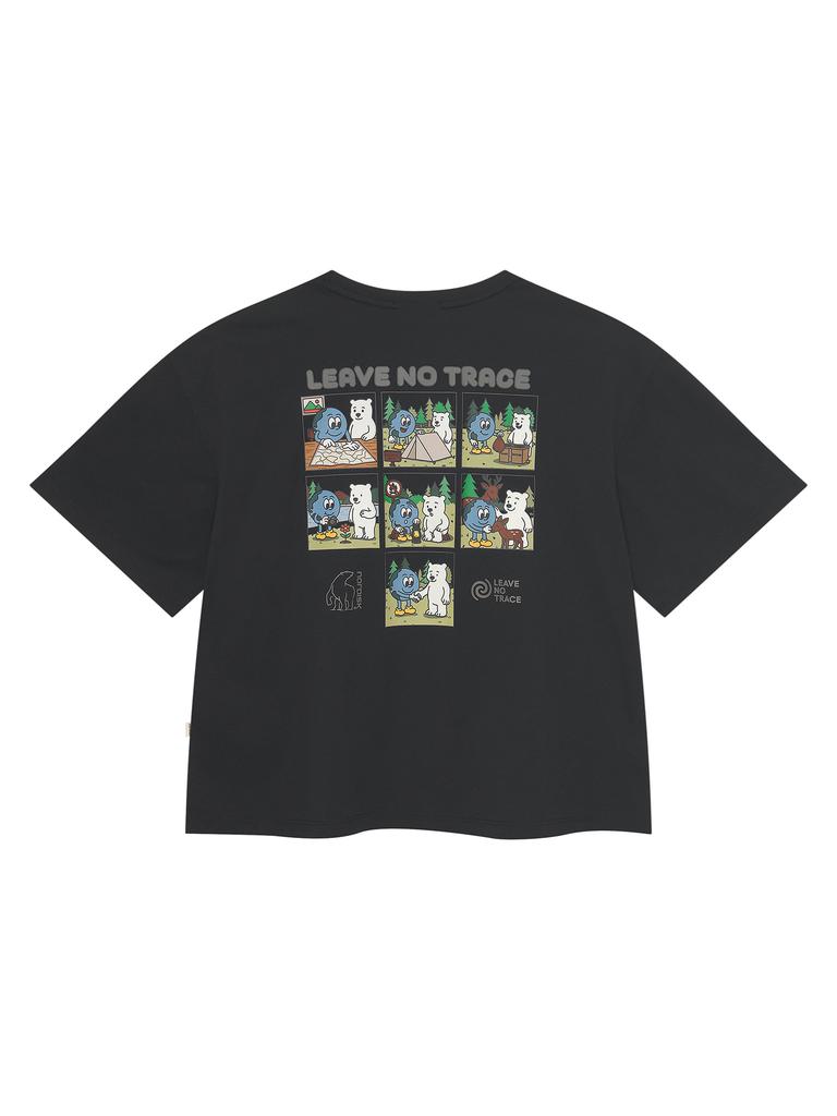 NORDISK Lnt Sorona Graphic Crop Short Sleeve T-Shirt - W_Black