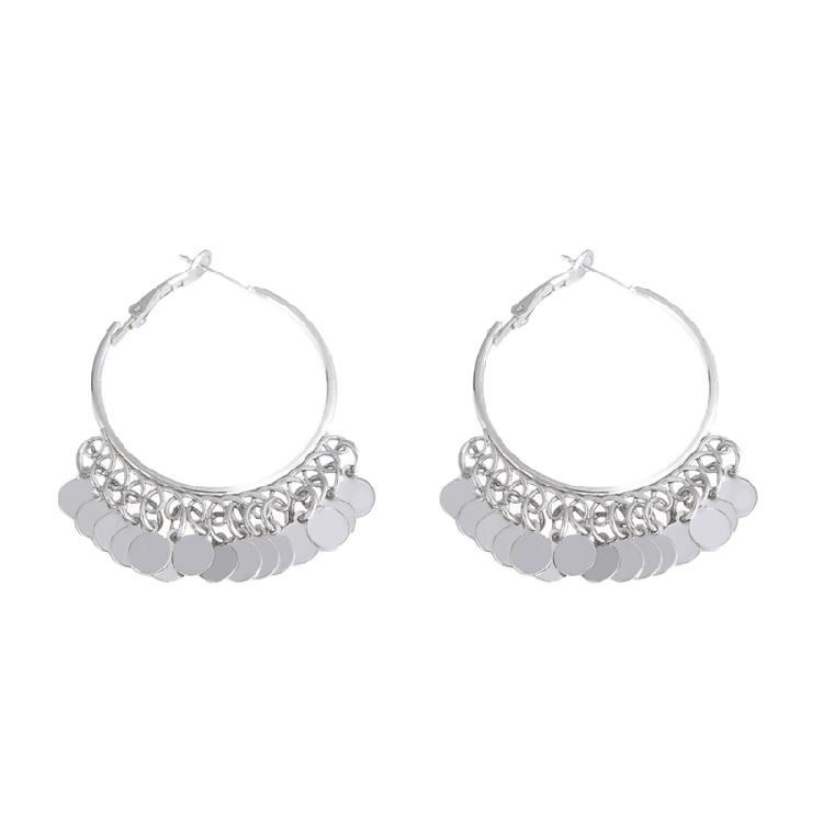 

Simple Iron Mixture Round Earrings Sparkling Sequins Detailing Decoration Drop Everyday Jewelry 1