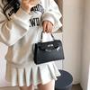 2025 Winter New Niche Design Crocodile Pattern Versatile High-end Sense Portable Small Square Bag Single Shoulder Messenger Kelly Bag