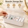 Dustproof Jewelry Organizer Box 4 Compartment Watch Display Case  Jewelry Storage