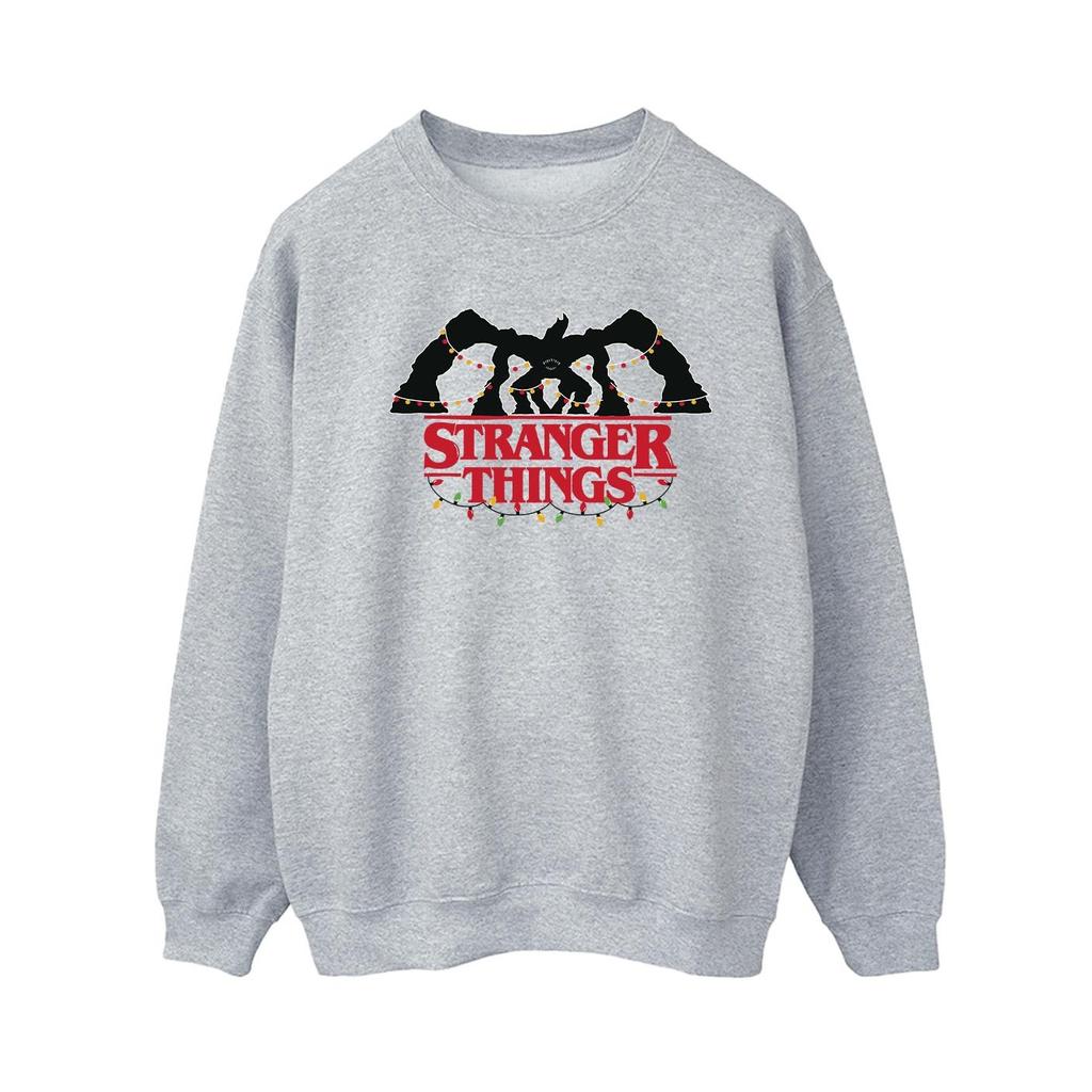 Netflix Womens/Ladies Stranger Things Demogorgon Christmas Lights Sweatshirt