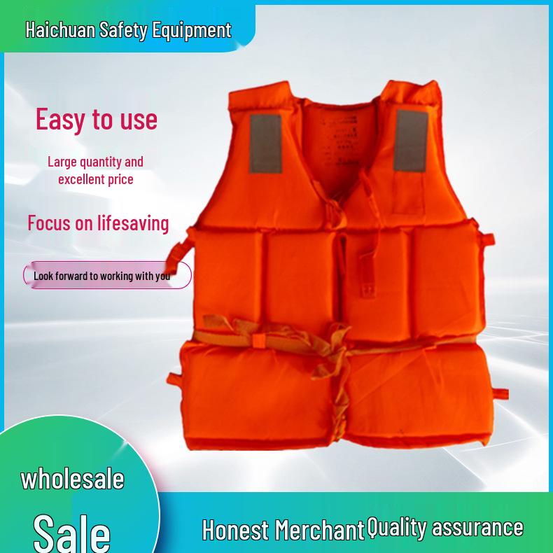 Adult Foam Oxford Life Jacket: Flood Control Rafting & Marine Safety Vest Kids Model