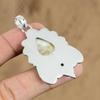 Natural Scolecite Gemstone Pendant 925 Sterling Silver Indian Jewelry For Girls