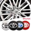 4pcs Car Wheel Stickers 56mm Auto Center Hub Cap Decal For Gazoo Racing TRD Corolla Yaris Chr Auris Rav4 Prius Prado