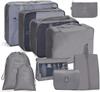 Travel Storage Bag Set Six-Piece Set Seven-Piece Eight-Piece Set Folding Toilet Bag Clothes Storage Bag Bundle Travel Bag