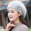 "Warm Winter Rabbit Fur Hat for Elderly Women – Thick Wool for Middle-Aged and Older Ladies"