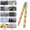 5Piece Titanium Coated Twist Drill Bit Set For Metal Steel Iron Aluminum Alloy Drilling Tool Superior Wear Resistance