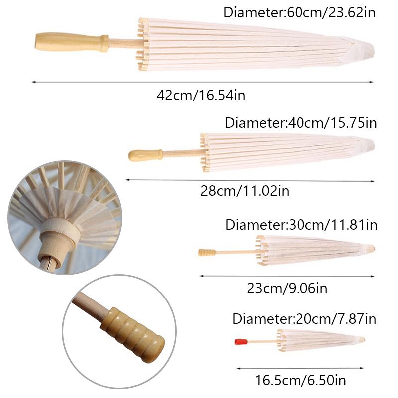 White Umbrella Bridal Cosplay DIY Craft Photo Prop Wedding Paper Party Decor