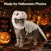 Dunkles Haustier Dinosaurier Kostüm Weiche Halloween Haustier Kapuzen Outfit Halloween Dekoration