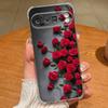 Scarlet Red Rose Flower Pattern Case For Google Pixel 9 Pro XL 9A Shockproof TPU Silicone Clear Soft Cover