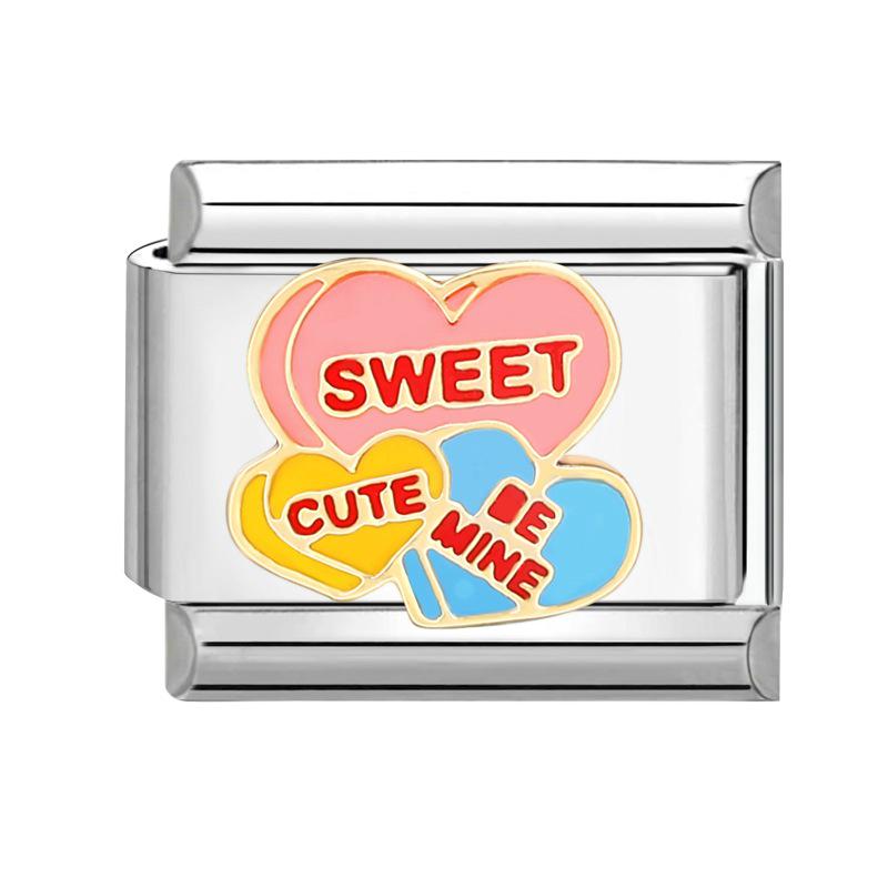 Ručně vyráběný italský kreslený náramek s ocelovým dnem: Roztomilé, Kreativní, DIY Šperkové Doplňky