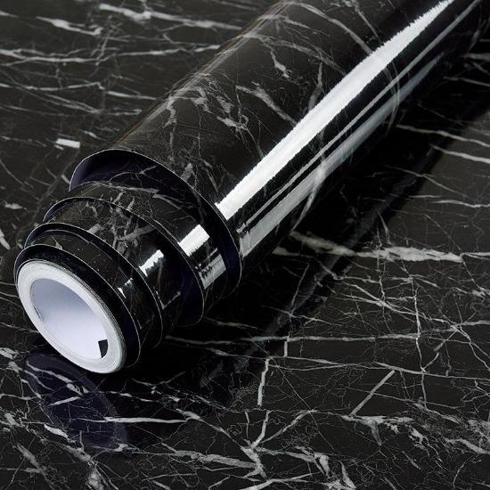Waterproof Marble Vinyl Film Self Adhesive Wallpaper for Bathroom Kitchen Cupboard Countertops Contact Paper Home Decor Stickers