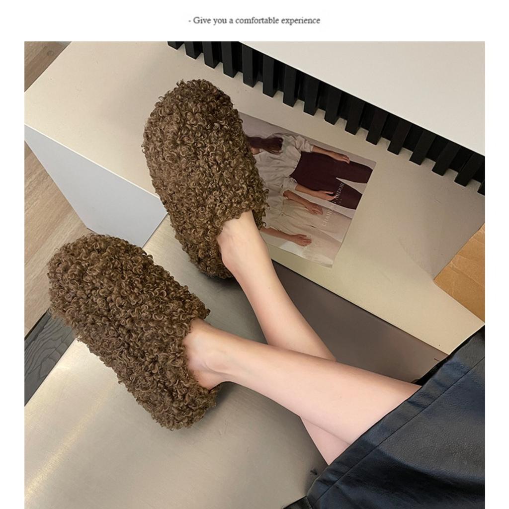 Skor med tjock sula, Skor i lockigt ulltyg, Ulltofflor, Damskor, Ytterskor, Sockerkaksskor, Tåskor, Halvtofflor