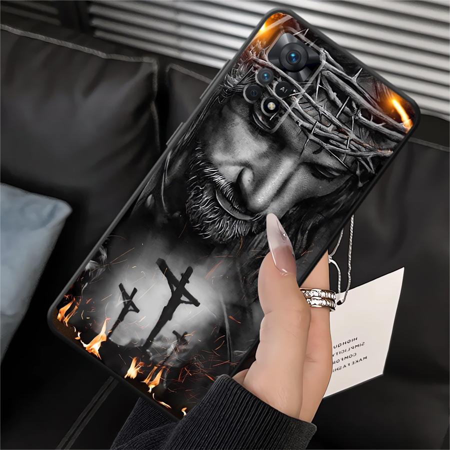 

Чехол для телефона для Xiaomi Redmi Note 14 K40 K80 11S 14C 9 8 7 12 11 Pro 13 Pro Plus A1 A2 A3 10 12S 12C 13C A4 A5 Дизайн с Иисусом Redmi Note 8T